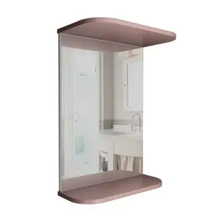 Зеркало с полкой "Троя" 55, цвет кофе с молоком, глянец
