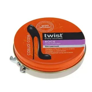 Воск для обуви Twist бесцветный, 50 мл