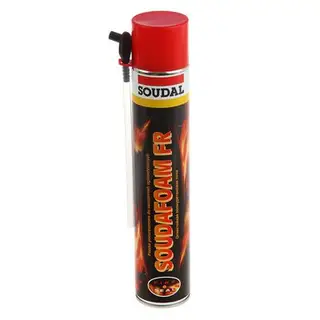 Пена монтажная Soudal 1K FR, огнеупорная, адаптерная, летняя, 750 мл
