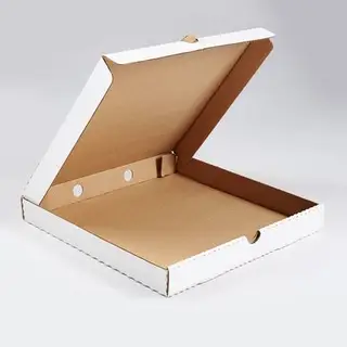 Коробка для пиццы 35 х 35 х 4 см, С3 белый с печатью