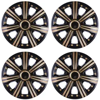 Колпаки колесные R13 DТМ Super Black/Gold, набор 4 шт