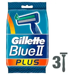 Бритвенные станки одноразовые BlueII Plus, 2 лезвия, 3шт