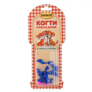 Накладные когти M синие, 20 шт