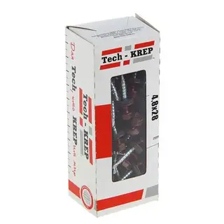 Саморезы кровельные TECH-KREP, 4.8х28 мм, сверло, винно-красный RAL 3005, 60 шт