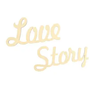 Набор декоративных слов из МДФ (2 шт) "Love Story" 25х14,5х0,3см и 29х14,5х0,3см