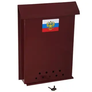 Ящик почтовый «Почта», вертикальный, с замком-щеколдой, бордовый