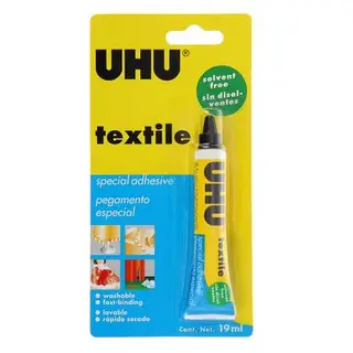 Клей специальный UHU textile для ткани 19 г, блистер