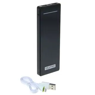 Внешний аккумулятор Qumo PowerAid, USB, 9000 мАч, 1 A, темно-серый