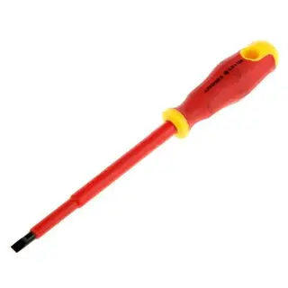 Отвертка STAYER Profi Electro, SL5.5х125 мм, диэлектрическая до 1000 В, двухкомп. рукоятка