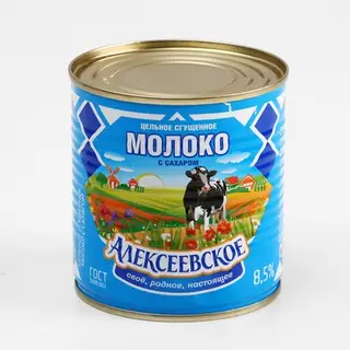 Молоко сгущенное "Алексеевское", 8,5%, жестяная банка, 380 г