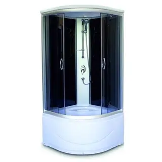 Кабина душевая Avanta 520/С, высокий поддон, переднее стекло серое, 900х900х2200 мм
