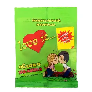 Жевательный мармелад Love is, яблоко и малина, 75 г