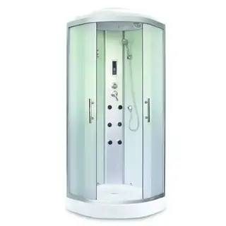 Кабина душевая Avanta 880/5 ЕС, низкий поддон, переднее стекло рифленое, 800х800х2200 мм