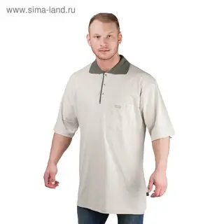 Футболка мужская поло макси, цвет светло-зелёный, размер 3XL, супрем