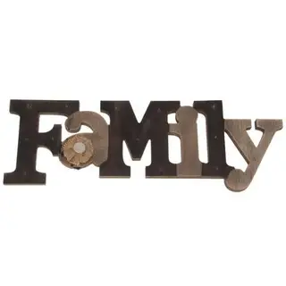 Табличка декоративная "Family" 60*2*17 см со светодиодами, на батарейках