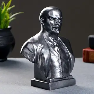 Бюст Ленин большой металлик 9х19х15см