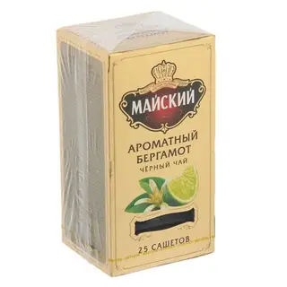 Чай черный "Майский", Ароматный Бергамот, 25 пакетиков*2 г