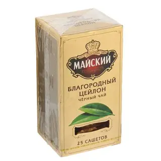 Чай черный "Майский", Благородный Цейлон, 25 пакетиков*2 г