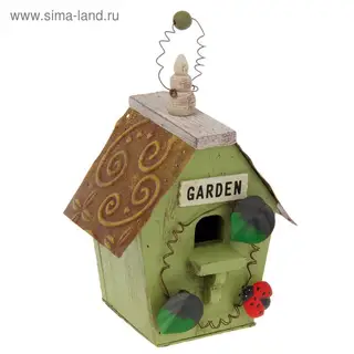 Скворечник декоративный 14х12х22 см, цвет МИКС