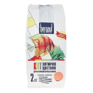 Затирка для межплиточных швов Bergauf Kitt, розовая, 2 кг