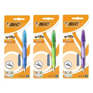 Ручка перьевая BIC EasyClic Standard, синие чернила, узел стальной иридиевый, МИКС