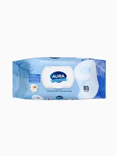 Туалетная бумага влажная Aura, 80 шт