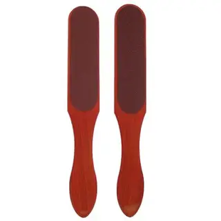 Тёрка для ног, двусторонняя, деревянная, абразивность 60/120, Modern Red