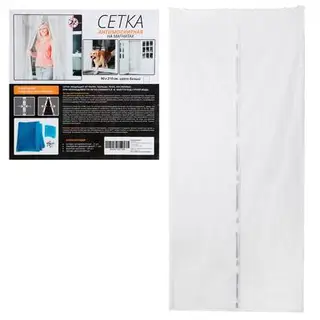Сетка москитная для дверей, 90×210 см, на магнитах, белая