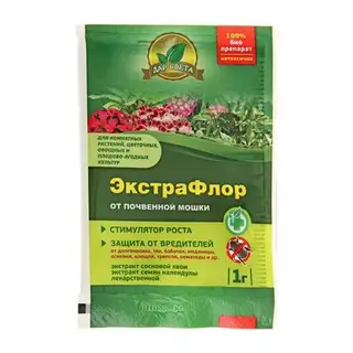 Средство для защиты от вредителей «ЭкстраФлор №6» от почвенной мошки, 1 г, «Дар света»
