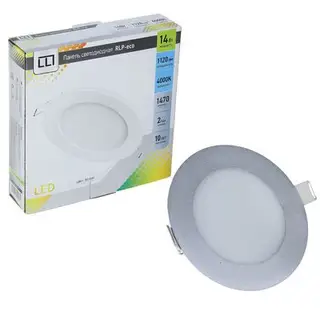 Панель светодиодная ASD RLP-eco, 8 Вт, 160-260 В, 4000 К, 640 Лм, 120/105 мм, круглая
