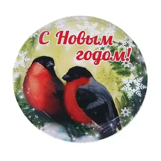 Прессованное полотенце Collorista "Снегири"