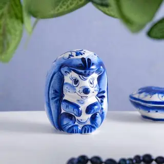 Фигурка фарфор гжель «Ёж», 9 см