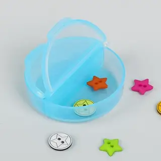 Контейнер для бисера, 5,5х1,8см, цвет голубой