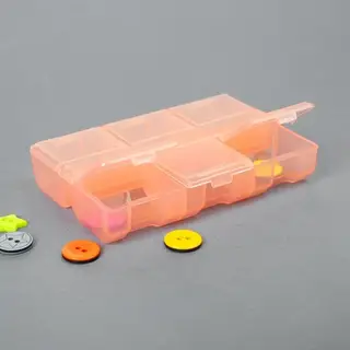 Контейнер для бисера, 9x6x1,8см, цвет оранжевый