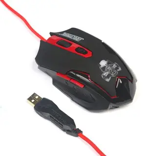 Мышь Qumo Dragon War Biohazard, игровая, проводная, оптическая, 2400 dpi, USB, черная