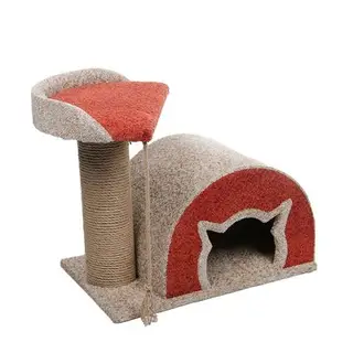 Комплекс "Котомагия" с круглым домиком, когтеточкой и лежанкой, 60 х 40 х 50 см