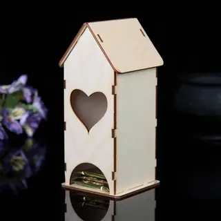 Чайный домик «Сердечко», дерево, заготовка для творчества, 9×9×22 см