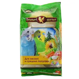 Корм «» для мелких и средних попугаев, 500 г