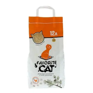 Наполнитель древесный "Favorite Cat", 12 л