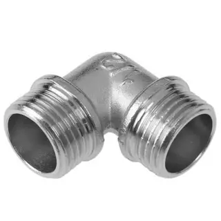Уголок AQUALINK, 1/2", наружная резьба, никелированная латунь