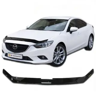 Дефлектор капота Mazda 6, с 2012 - г., Classic, черный