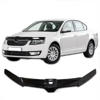Дефлектор капота Skoda Octavia,с 2013 - г., Classic, черный