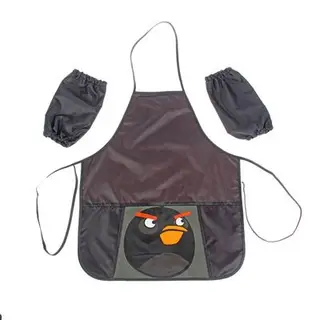 Фартук для труда + нарукавники, 535 х 445 мм, с карманами, Centrum, Angry birds, полиэстер, 200 ден,чёрный 86202