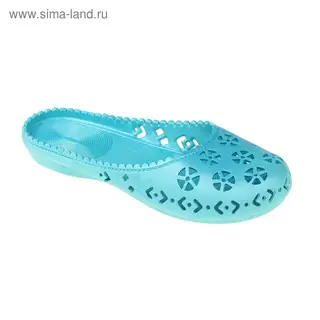 Пантолеты пляжные женские ПВХ, цвет голубой, размер 40 (арт. 700-24-01)