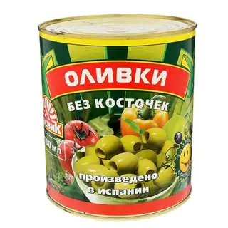Оливки без косточки ТМ "КАСВИК", 3000 г