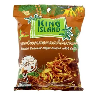 Кокосовые чипсы KING ISLAND в кофейной глазури, 40 г