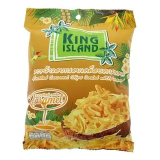 Кокосовые чипсы KING ISLAND с карамелью, 40 г