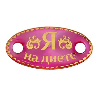 Шильд пластиковый на металлическом основании "Я на диете"