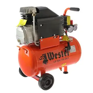 Компрессор WESTER LE 024-150 OLC, 1500 Вт, 206 л/мин, 8 Бар, ресивер 24 л, масляный