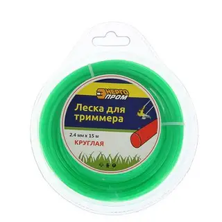 Профессиональная леска для триммера "Энергопром", сечение круг, d=2.4 мм, 15 м